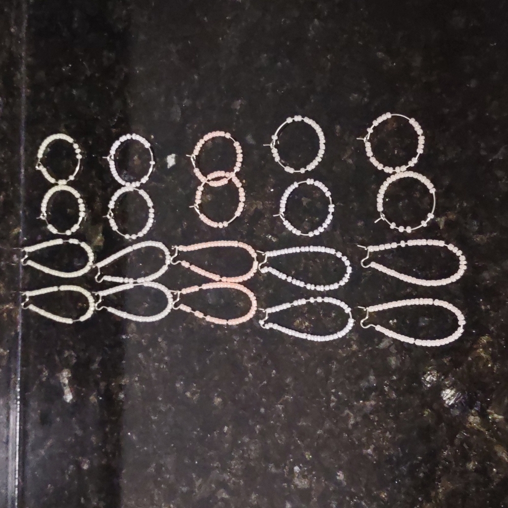 Earring Hoop's Silver Small/Medium 10 Ct. Sweet Oyster Collection Multi Colors